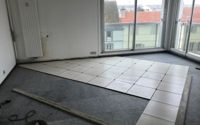 Carrelage avec isolant phonique